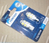 Лампа LED T10 9SMD W5W 12V WHITE 2шт TEMPEST - фото
