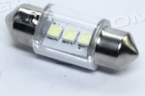 Лампа LED C5W 12V 2шт  T11x31-S8.5 (3 SMD size3528)  WHITE   TEMPEST - фото