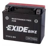 Акумулятор EXIDE YTX12-BS AGM 10Ah 150A - фото