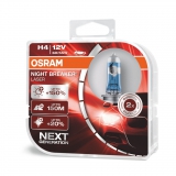 OSRAM H4 12V 60/55W P43T NIGHT BREAKER® LASER +150% 2шт - фото