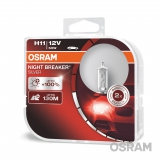 OSRAM H11 12V 55W PGJ19-2 NIGHT BREAKER® SILVER +100% - фото