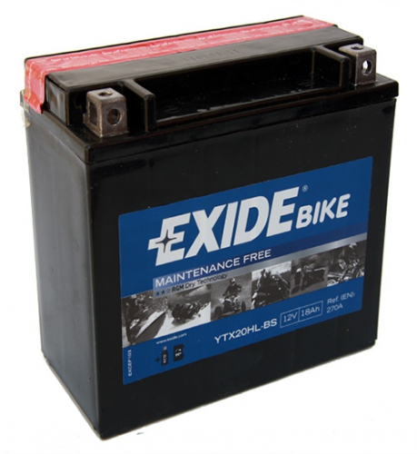 Акумулятор EXIDE YTX20HL-BS AGM 18Ah 270A