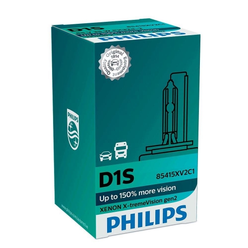 Лампа ксенонова D1S Vision 85В, 35Вт, PK32d-2 X-tremeVision +150 more vision Philips