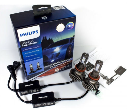 Лампа LED FOG H8/H11/H16 X-treme Ultinon Gen2 +250% Philips