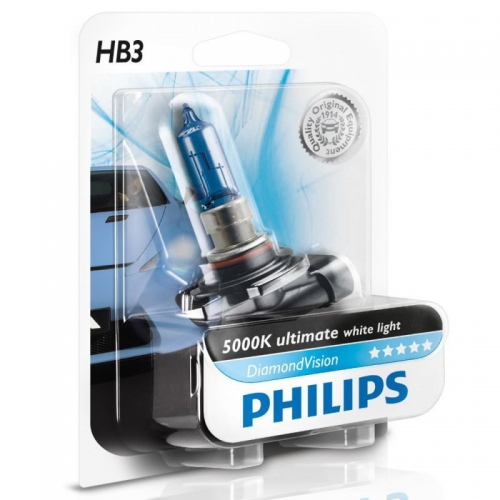 Лампа HB3 12V 65W P20d Diamond Vision 5000K blister 1шт Philips