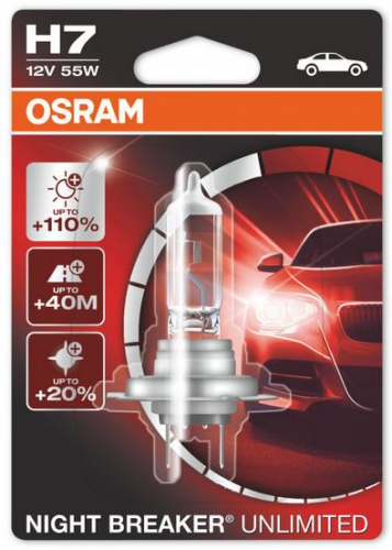 OSRAM NIGHT BREAKER UNLIMITED H7 12V 55W PX26d 1шт