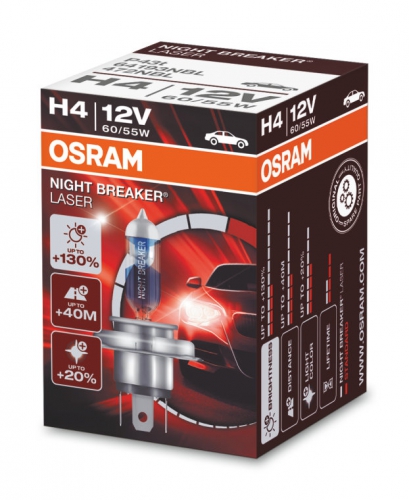 OSRAM NIGHT BREAKER LASER H4 12V 60/55W P43t 1шт