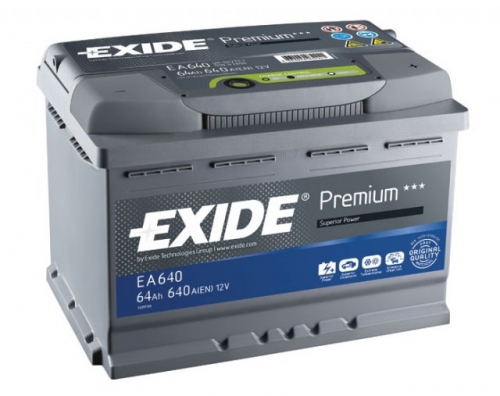 Акумулятор Exide 6СТ-64 АзE PREMIUM EA640 64Ah-12v (242х175х190),R,EN640