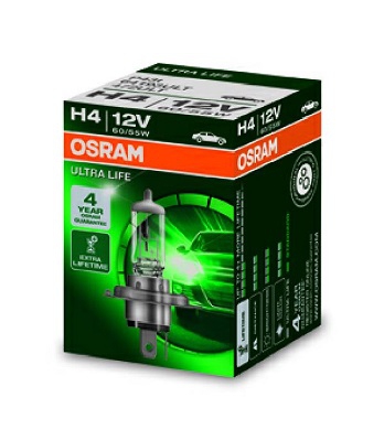 OSRAM ULTRA LIFE H4 12V 60/55W P43t 1шт