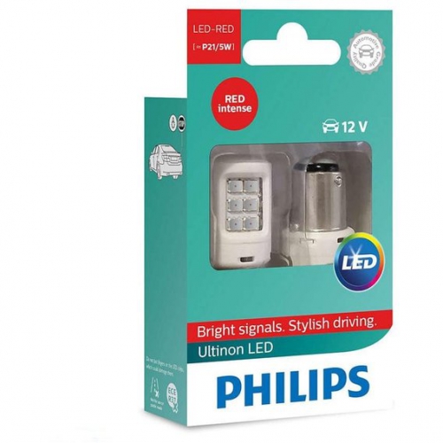 Лампа Ultinon LED P21/5, 12V, 2.7W 2шт Philips