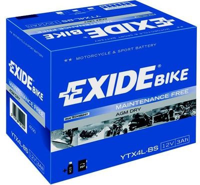 Акумулятор EXIDE YTX4L-BS AGM 3Ah 50A