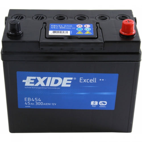 Акумулятор Exide 6СТ-45 АзE EXCELL Азія  EB454 45Ah-12v(234х127х220),R,EN330
