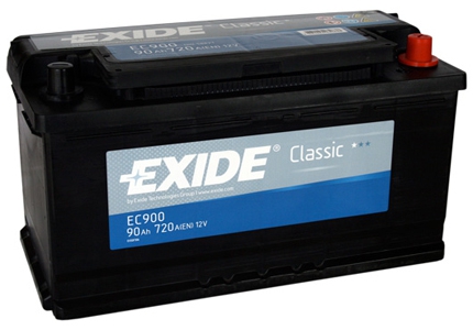 Акумулятор Exide 6СТ-90 АзE CLASSIC EC900 90Ah-12v (353х175х190),R,EN720