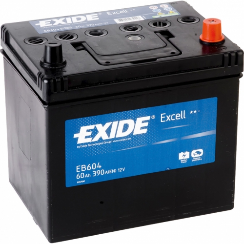 Акумулятор Exide 6СТ-60 АзE EXCELL EB604 60Ah-12v (230х172х220),R,EN390