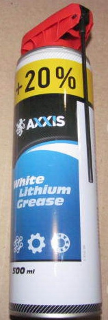  Змазка-спрей біла літієва +20 500ml AXXIS