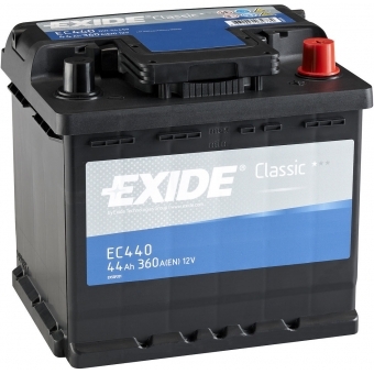 Акумулятор Exide 6СТ-44 АзE CLASSIC EC440 44Ah-12v (207х175х190),R,EN360