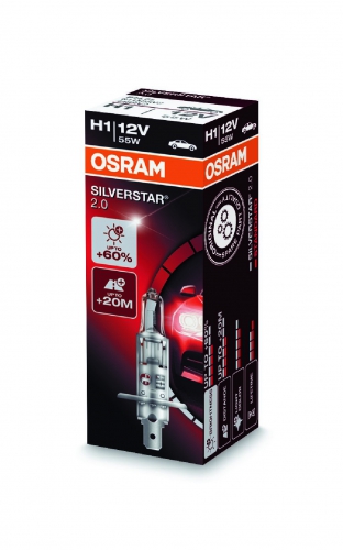 OSRAM SILVERSTAR 2.0 H1 12V 55W P14.5s 1шт