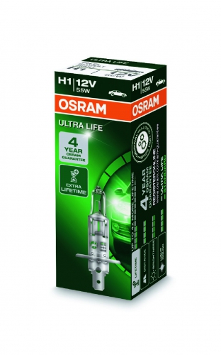 OSRAM ULTRA LIFE H1 12V 55W P14.5s 1шт