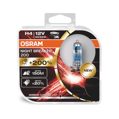 Osram Night Breaker 200 (H4 12V 60/55W P43t) к-кт 2шт