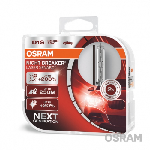OSRAM D1S 85V 35W PK32D-2 XENARC® NIGHT BREAKER® LASER +200% 2шт