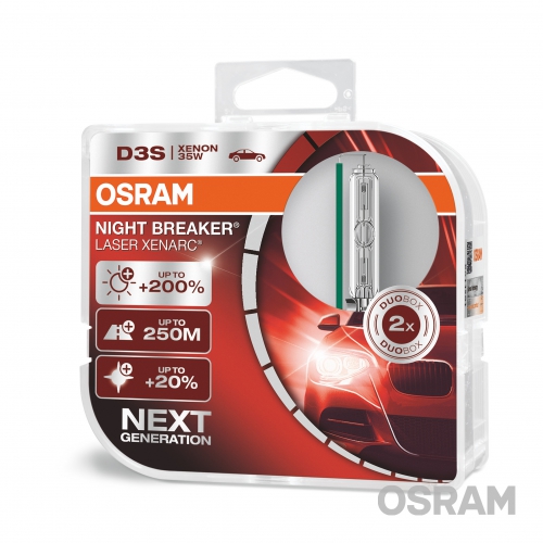 OSRAM D3S 42V 35W PK32D-5 XENARC® NIGHT BREAKER® LASER +200% 2шт