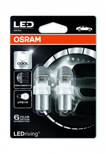 Лампа OSRAM LED Premium 12 V P21W 2W 6000K BA15s cool white