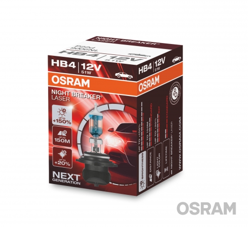 OSRAM HB4 12V 51W P22D NIGHT BREAKER® LASER +150%