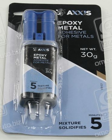 Клей для металу шприц 30г Epoxy-Metal AXXIS