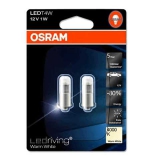 Лампа OSRAM LED Premium 12 V T4W 1W BA9S 4000K  2 шт  - фото