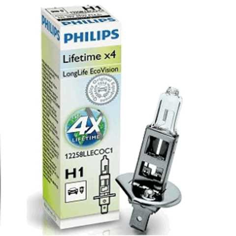 Лампа  PHILIPS H1 12V 55W 12258LLECOC1