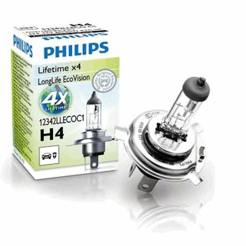Лампа  PHILIPS H4 12V 60/55W 12342LLECOC1