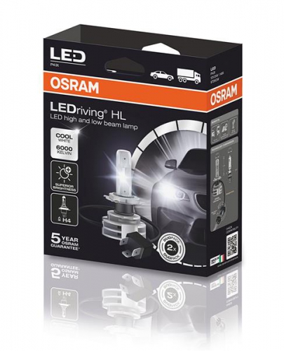 OSRAM H4 LED 12/24V 14W 6000K P43T LEDRIVING® HL H4 GEN2 COOL WHITE 2шт