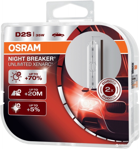 OSRAM XENARC NIGHT BREAKER UNLIMITED D2S 85V 35W P32d-2 3200lm 4300K 2шт