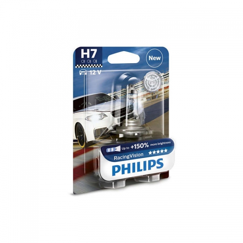 Лампа H7 12V 55W PX26d RacingVision +150 more light Philips